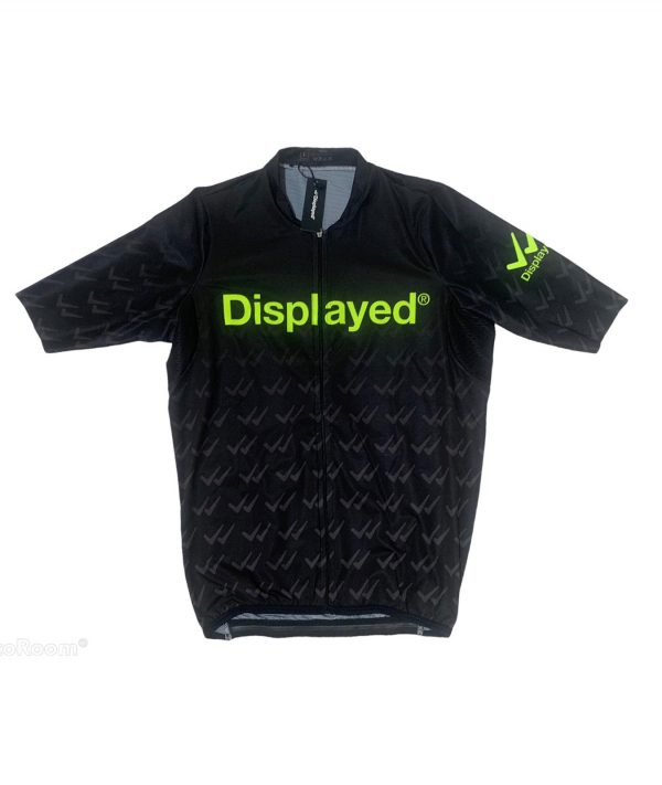 Displayedclothing maglietta estiva ciclismo nera fronte